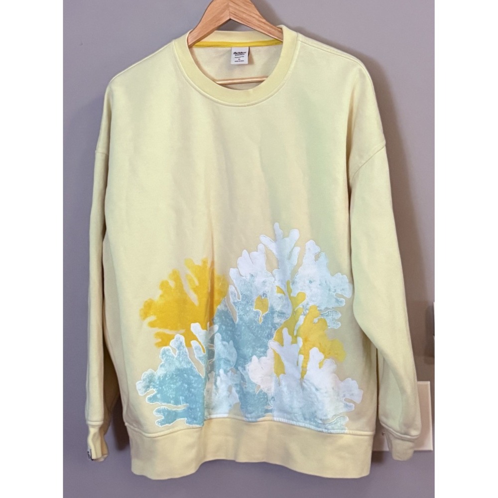 Bonobos Sweatshirt Fielder‎ Coral Watercolor Graphic Crewneck XL